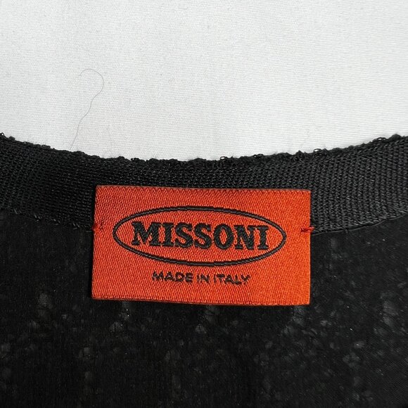 Missoni Spell it Out Mini Dress Black White Knit Sleeveless Shift Dress Small - Picture 5 of 14